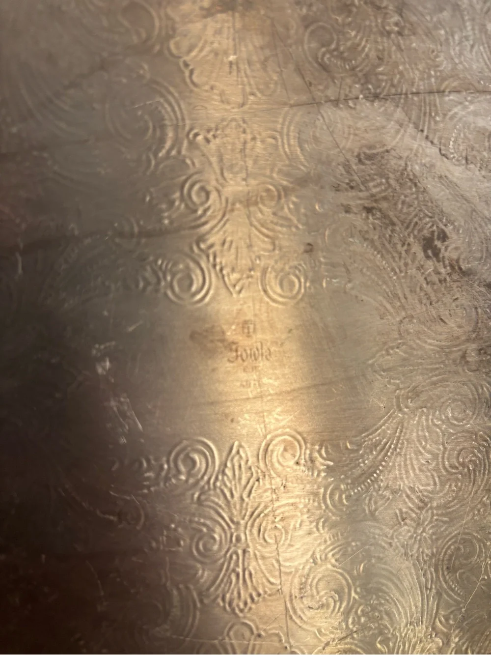 Towle 17” Old Master Oval Platter Silverplate Silver plate Embossed 4071 Vintage